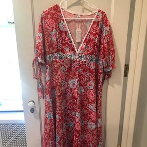 V-neck boho style dress